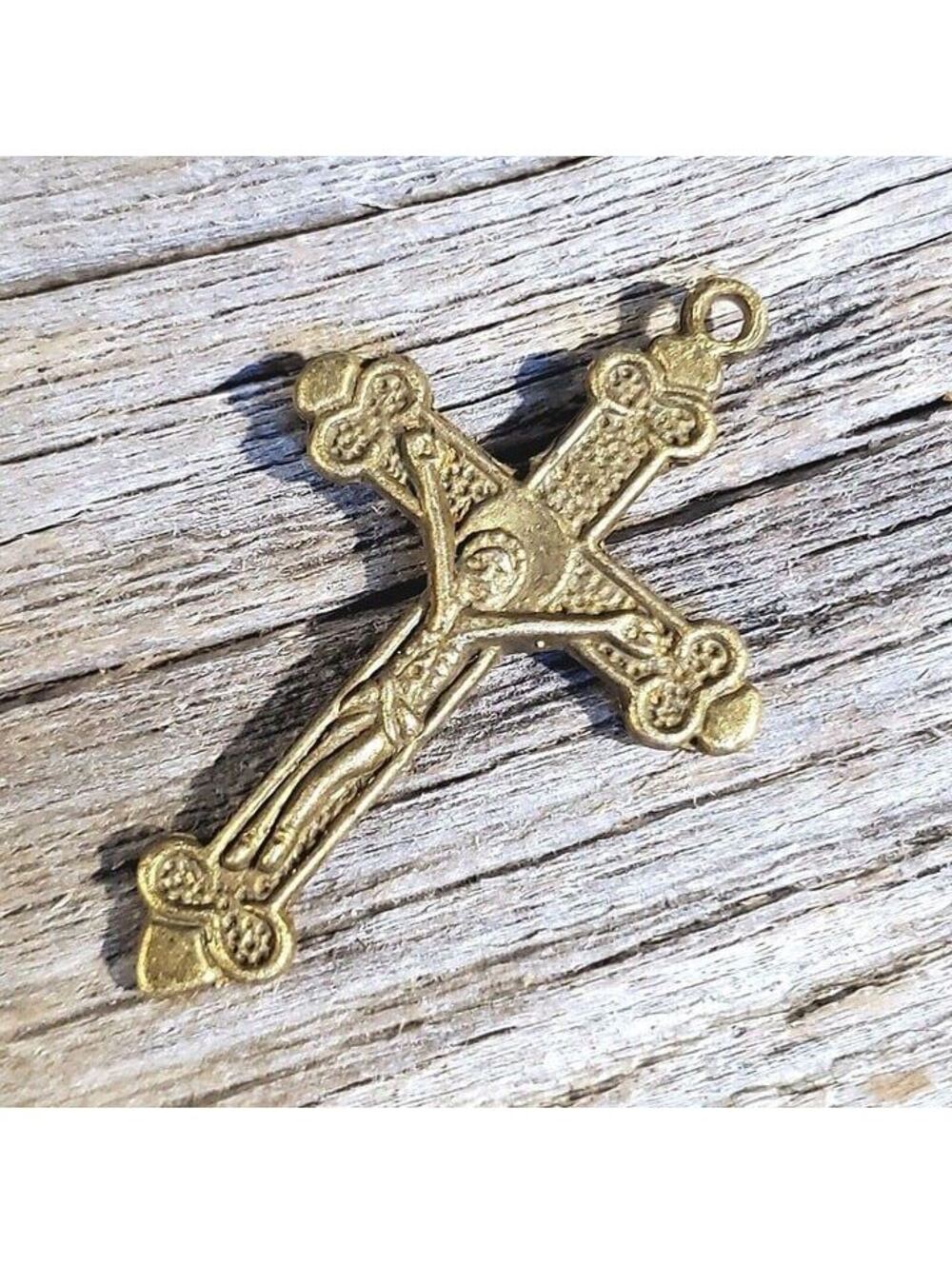 Lot Antiqued Bronze Christian Crucifix Cross Jesus Steampunk Pendants 5 pcs